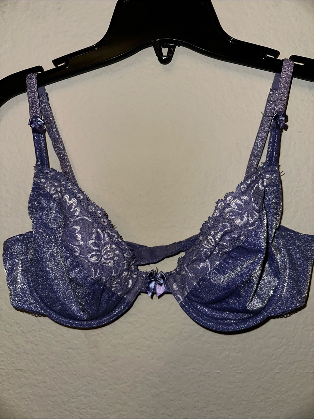 Hidden fantasies vintage purple metallic bra size 34C